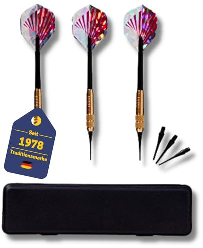 BEST SPORTING Safety Dartpfeile Knight, 3 Stück Softdart mit Messing-Hülse, Gewicht:10 g