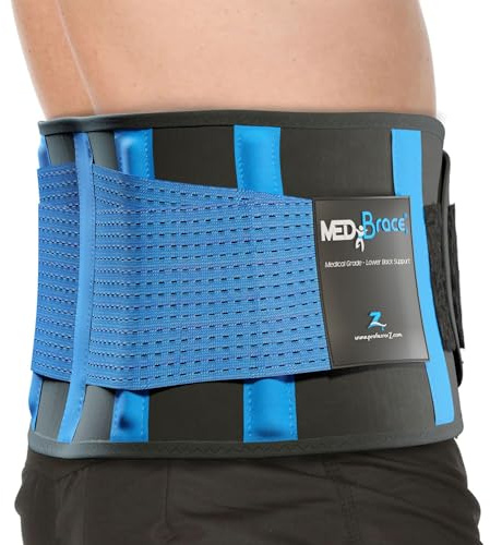 MEDiBrace Ceinture Lombaire de Soutien Orthèse Dorsale Légère et Respirante pour le Soutien mal du dos et le Soulagement de la Douleur du sciatiques pour Homme et Femme