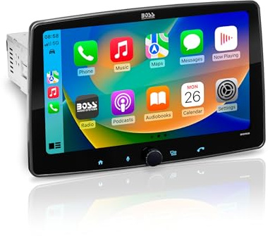 BOSS Audio Systems BCPA9 Single DIN Car Stereo Wireless Apple CarPlay, Wireless Android Auto, 9 Inch Touchscreen, Bluetooth, AM/FM Radio Receiver