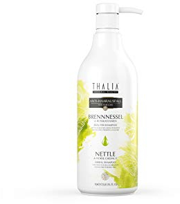 1L Thalia Brennnessel & Rosskastanien Shampoo 1000ml, unterstützt den Haarwachstum, gegen gespaltenes Haar(Spliss), Antischuppen, ohne Silikon, VEGAN, beruhigend, natürliche Haarpflege, 100% natürlich