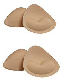 Sodacoda Ensemble de 2 Paires de Coussinets de Soutien-Gorge en Mousse à Coudre et à Insérer (2X Triangle)