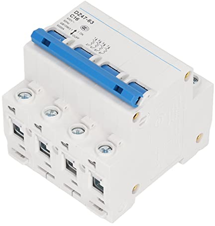 VIFERR Leistungsschalter 4P Leitungsschutzschalter Niederspannung AC 16A 400V 50Hz 4 Polig Miniatur Leistungsschalter DIN-Schienen-Montagemontage DZ47‑63 C16