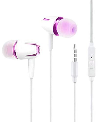 Roadoor Casque filaire antibruit de 3,5 mm pour enfants - Écouteurs filaires pour téléphone de jeu - Contrôle du volume - Écouteurs filaires avec microphone - Long cordon - Rose