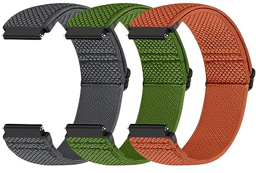 20mm Quick Release Elastic Straps Compatible with Samsung Galaxy Watch 7 6 5 4 FE 40mm 44mm 45mm/Watch 6 4 Classic 43mm 47mm 42mm 46mm/Garmin Vívoactive 6/5/3/3 Music/Amazift Active 2/Active Women Men