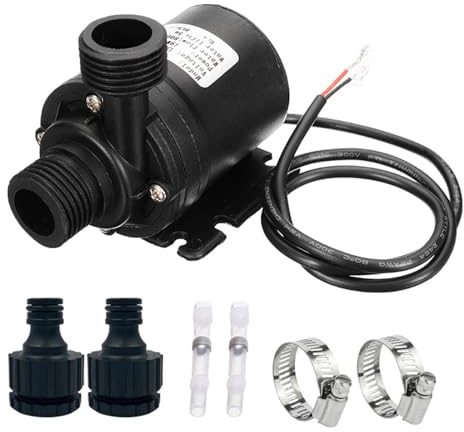 SPORWAY Pompe submersible sans balais pour perceuse - DC12 V 5 m 800 l/h - Pompe à eau sale silencieuse - Pompe de forage électrique - Pompe submersible - Petite pour bassin de piscine, aquarium,