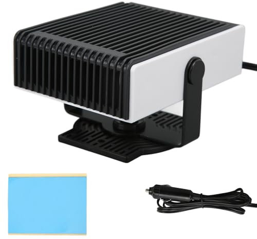 VOBOR 150W Portable Voiture Chauffage Dégivreur Désembueur Chauffage Refroidissement 2 Modes 180 Degrés Rotatif pour Auto Maison (12V)