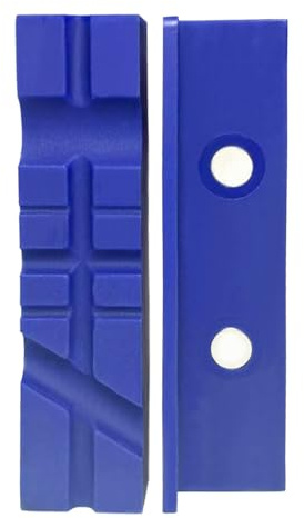 MYTEC Vise Jaws Pads, Strongly Magnetic Universal Vise Soft Jaws, Sturdy TPU material, Professional Grade Multi-Purpose Vise Jaw Protective Inserts for Any Metal Bench Vice (Blue, 4.5 1 pair)