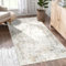 Capslpad Beige Abstrakter Runner Teppich für Flur 80x150cm Waschbar Küchenläufer Teppiche rutschfest Modern Minimalistisch Kurzflor Kunstwolle Teppich für Wohnzimmer Schlafzimmer