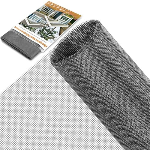 HOFUDON 250x120cm Moustiquaire Fenêtre, moustiquaire fenetre ajustable, Filet Moustiquaire en Fibre De Verre Durable,Moustiquaire Anti-Insectes Pour Porte Fenêtre,Jardin-Gris