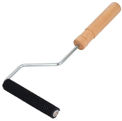 JISADER Rodillo de fibra de vidrio, rodillo laminador de resina de fibra de vidrio, paleta de burbujas portátil para resina, Cabezal 28x150mm