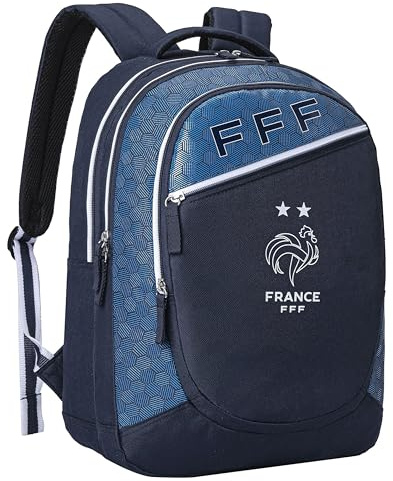 FFF Sac à dos scolaire Collection officielle Equipe de France de Football - 3 compartiments