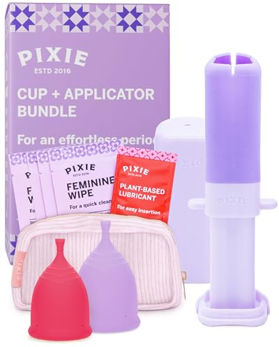 Set di 2 coppette mestruali e applicatore, senza metalli o tossine, 100% silicone di grado medico, coppetta mestruale più morbida e riutilizzabile, si inserisce come un tampone, capacità di 4 e 6