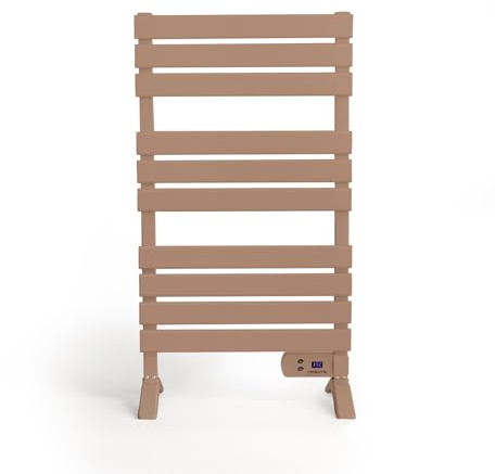 CREATE / Warm Towel 500 W/Termosifone Elettrico Moka con Piedini / 103 x 55 x 5 cm/termostato, Basso consumo
