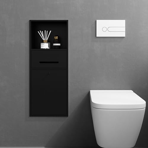 Doccia in acciaio inox, impermeabile, da incasso, per carta igienica e articoli da toeletta in bagno, cucina, hotel e casa, soluzione salvaspazio