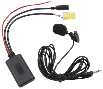 Lecreatekit Cavo adattatore audio AUX wireless con microfono per Fiat 500, per Alfa Romeo, per Lancia & per smart fortwo 451