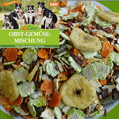 5 kg LuCano Hunde Barf Ergänzungsfutter Obst + Gemüseflocken für ausgewachsene Hunde | ohne Zusatz von Gluten und Getreide | Gemüse Hund Hundefutter Barf Hundeflocken…