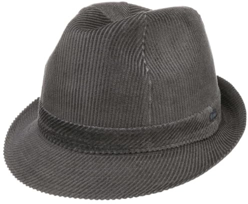 LIPODO Cappello a Coste Molinar Uomo - Trilby da Estate/Inverno - 59 cm Grigio