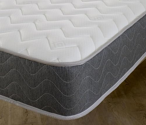eXtreme comfort ltd WaveFlex Hybrid Double Mattress 135 x 190cm, 18cm Memory Foam & Open Coil Spring, Plush Medium Soft Feel, Made in UK
