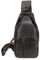 FANDARE Retro Brusttasche Leder Sling Bag Schultertasche Herren Damen Umhängetaschen Sporttasche für Freien Reisen Wandern Hiking Joggen Daypacks Schwarz