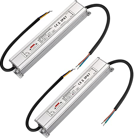 CPROSP 2 Unidades Fuente de Alimentación LED 12V 50W 4.16A IP67 Impermeable, LED Fuente de Alimentacion Transformador de Potencia de 230V a DC 12V para Tira de LED y Bombilla