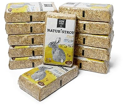 Hayrabbit - Natur-Stroh Für Kleintiere 12kg - Stroh Aus 100% Getreide - Abgepackt In 1kg Beuteln