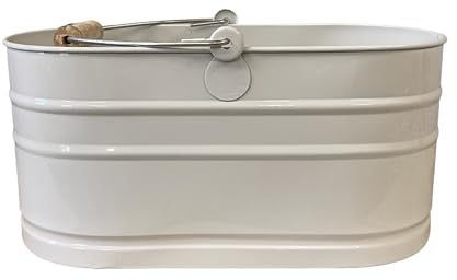 Loft 1850 Metal Chalk Utility Cleaning Caddy With Handle | Housekeeping Caddy In Chalk | House Cleaning Caddy | Metal Cleaning Product Storage Organiser Kitchen Stroage Organisation