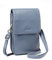befen Umhängetasche aus echtem Leder für Damen, kleine Handy-Tasche mit RFID-blockierender, multifunktionaler Handytasche mit verstellbarem Riemen, grau/blau