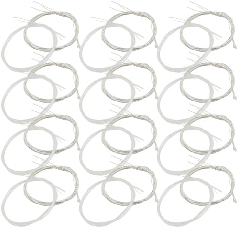 TOYZFRIENDY 24 Piezas Cuerdas de Nylon para Guitarra Clásica Transparentes Tensión Media de Repuesto para Práctica Diaria y Conciertos con Sonido y Tacto
