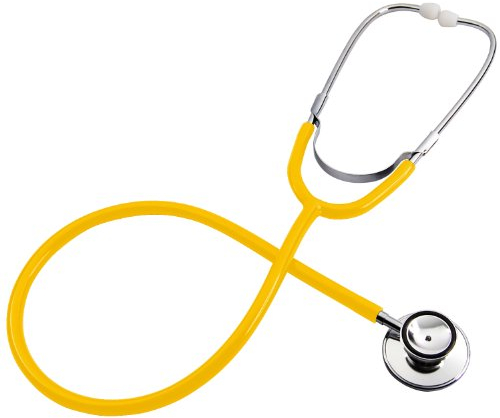 TRIXES Stetoscopio giocattolo giallo per bambini – Giocattoli educativi – Gioca al veterinario dentista medico infermiere – Gioco di ruolo – Abito medico – Accessorio per travestimenti di Halloween