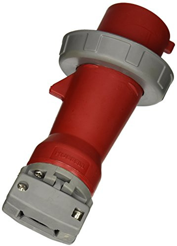 Hubbell HBL430P7W Pin and Sleeve IEC Plug, 3 Pole, 4 Wire, 30 amp, 3 Phase, 480V, Watertight