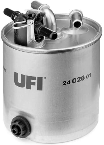 UFI Filters, Fuel Filter 24.026.01, Replacement Fuel Filter, Suitable for Cars, Applicable to Various Models such as Nissan and Renault