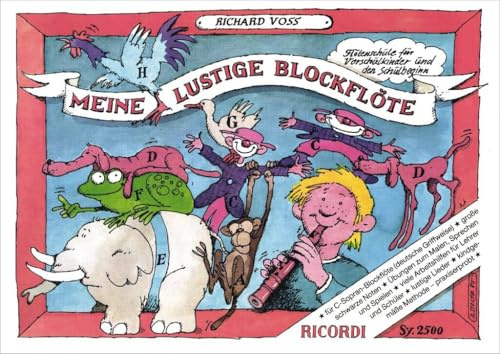 Il mio divertente flauto dolce (impugnatura tedesca) Band 1 – Scuola di flauto per bambini in età prescolare e l'inizio della scuola + grasso in sughero – Flauto Soprano Recorder ISBN 9783931788438
