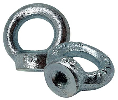 DOJA Industrial | Anneau de levage Femelle M6 | PACK 12 | Ecrou en acier galvanisé pour soulever poids | Pour corde a linge, crochet balancoire, scellement chimique, usage domestique ou industriel