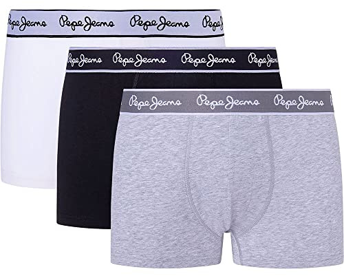 Pepe Jeans Calzoncillos para Hombre (Paquete de 3), Gris (Grey Marl), XL