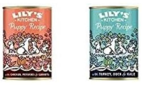Lily's Kitchen Puppy Recipe with Chicken Wet Dog Food With Puppy Recipe With Turkey Wet Dog Food