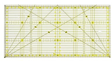 QWORK® 15 x 30 cm Lineal Nähen mit Winkelanzeigen, Präzises Nählineal zum Quilten, Nähen und Patchworken