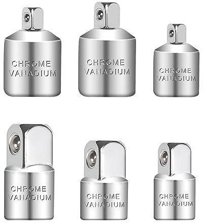 6 Piezas Adaptador Para Llave De Carraca, Adaptador De Llave De Vaso, Juego De Adaptadores De Vaso Para Trinquetes 1/4 a 3/8, 3/8 a 1/4, 3/8 a 1/4, 1/4 a 3/8, 1/2 a 1/4, 1/4 a 1/2