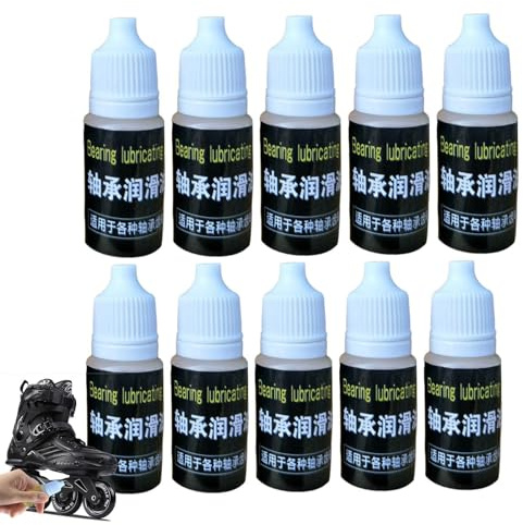 Lubricante para rodamientos de patinetas,Aceite para rodamientos de patinetas | Aceite para rodamientos de patines - 10 piezas de lubricante para rodamientos de longboard multifuncional seguro