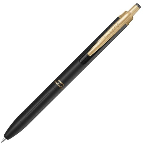 ゼブラ(ZEBRA) Zebra Sarasa Grand Gel Ink Rollerball Pen, 0.5mm Fine Point, Water-Based Vintage Ink Color (Black), Matte Black, P-JJ57-MTBK