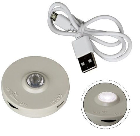 Zeroupshop Sorgente luminosa del microscopio LED del laboratorio con il bianco d'attenuazione dell'alimentazione elettrica di USB di controllo 5V per ricerca biologica