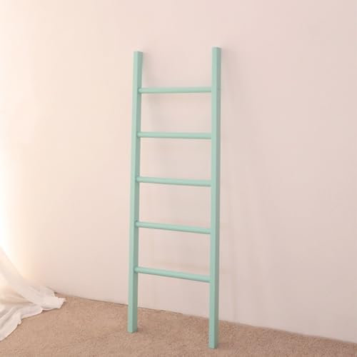 Échelle porte-serviettes sur pied – Échelle en bois pour salle de bain, salon et chambre à coucher, élégante à 4/5/6 niveaux pour serviettes et vêtements, décoration d'intérieur rustique