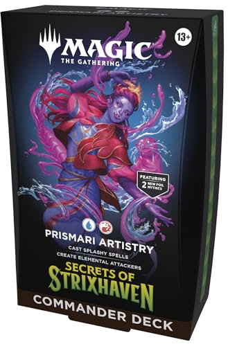 Magic: The Gathering Secrets of Strixhaven Commander Deck - Prismari Artistry (100-Card Deck, Deck Box + Accessories)
