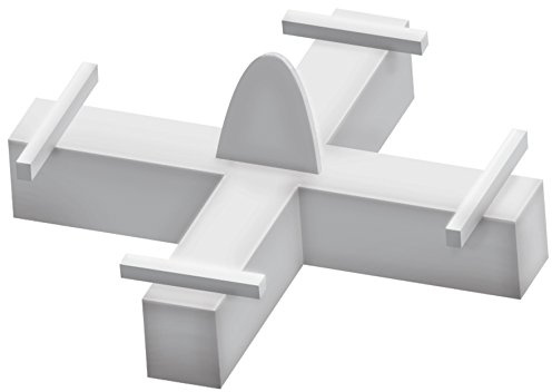 Fartools 113854 - Distanziatore per piastrelle a croce, riutilizzabile, lunghezza 3 mm, altezza 5 mm (Confezione da 100)