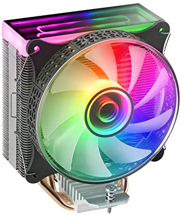 Mars Gaming MCPU-VR Schwarz, CPU Kühlkörper, Dual Infinity Mirror ARGB, 4 HCT Heatpipes, 180W TDP, Ultra-quiet PWM 12cm Lüfter