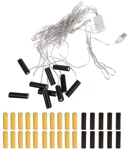 Éliminateur de Piles AA/AAA 4.5V et 3V, Accessoire de transformateur pour Bougies électroniques, Jouets et lumières électriques (AA 10in1)