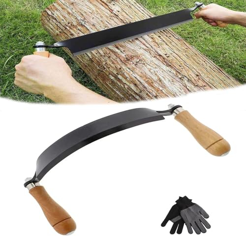 Geschmiedetes Zugmesser, Zugmesser Für Holz Ziehmesser Gerade Wagnermesser,Ziehmesser Rindenmesser Klinge,Hohe Schärfe Gebogenes Ziehmesser Für Holzeinrahmer Holzdreher Und Schnitzer
