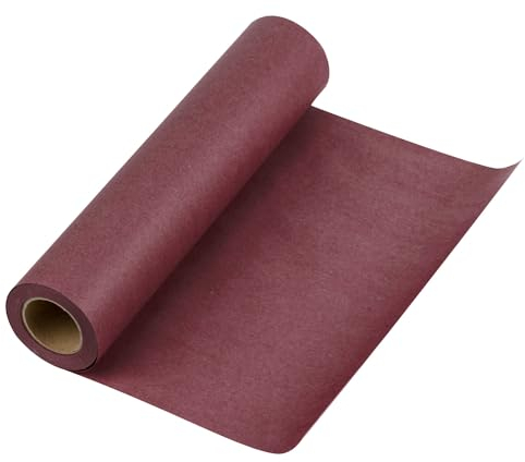 RUSPEPA weinrote Kraftpapierrolle – 30,5 cm x 30 m – natürliches, recycelbares Papier, perfekt für Kunsthandwerk, Kunst, kleine Verpackungen, Verpackung, Post, Versand, Staugut und Pakete