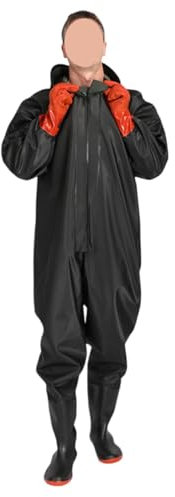 Wansiman Ganzer Körper Wathose,Teichhose mit Hut,Angelhose mit Watstiefel,Cross Water Waders,wasserdicht,Unisex,Herren Damen,für Baustellen,Angeln,Bauernhöfe,Gärten,Fliegenfischen,Jagen
