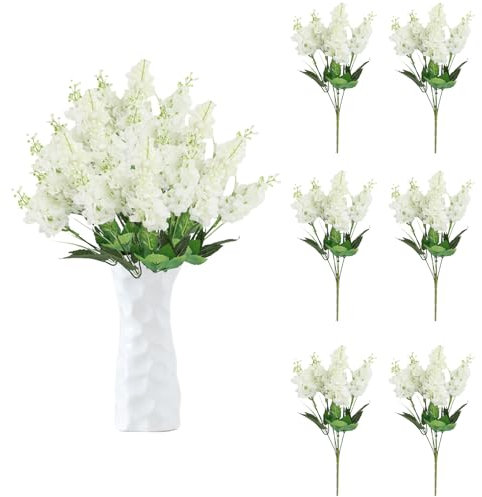 astylishome Fake Flowers for Outside Hyacinth Artificial Flower Fake Hyacinths Bouquet Craft Accessories for Home Wedding Decoration DIY Floral Arrangements Decor 1409