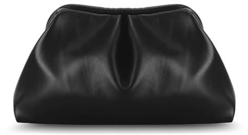 EVEOUT Knödel Clutch für Damen Leder Party Clutch Wolkentasche Stilvolle Tasche für Hochzeit Abendessen Party